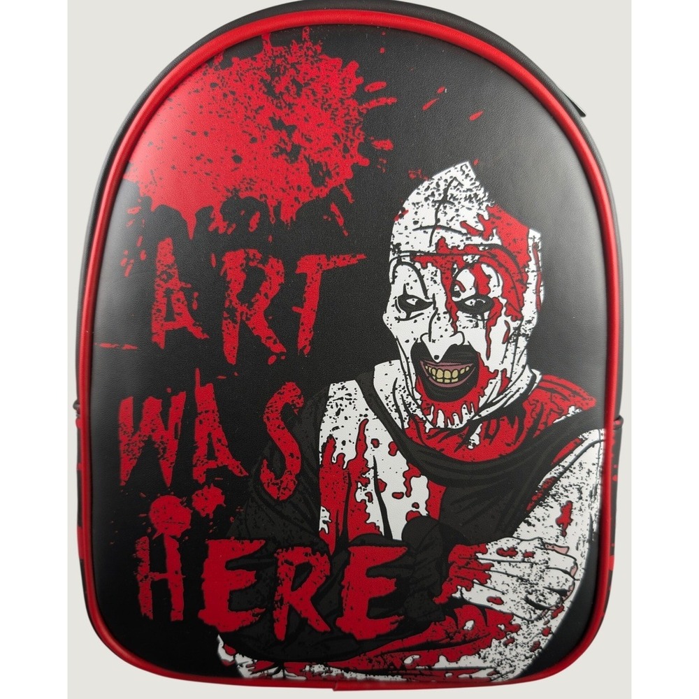 Terrifier 2 Art the Clown Mini Backpack Black Red Faux Leather NWT Horror